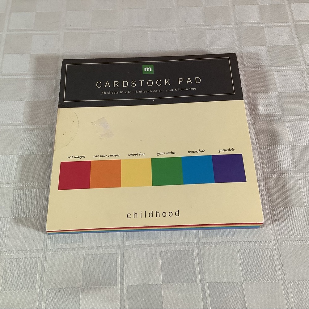 💜 New card stock pad childhood colors 6 x 6